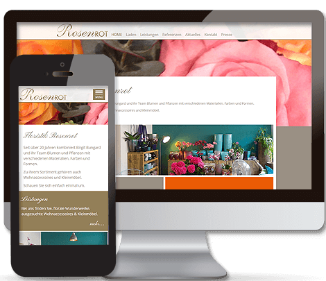 Responsive Homepage für Floristin
